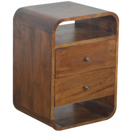 Artisan - Chestnut Curve 2 Drawer Nightstand
