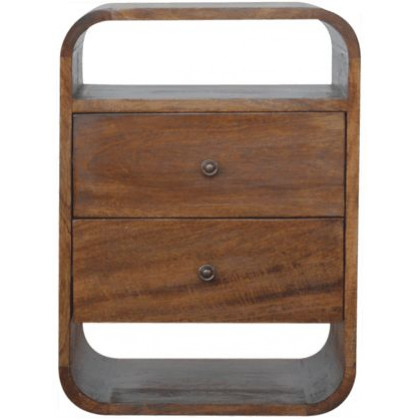 Artisan - Chestnut Curve 2 Drawer Nightstand