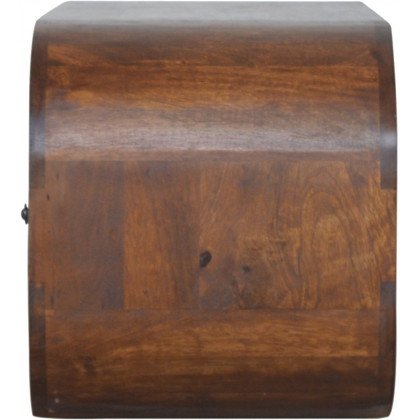 Artisan - Chestnut Curved Edge Media Unit With 2 Drawers