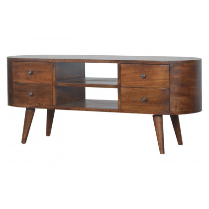 Artisan Rounded Entertainment Unit - Chestnut