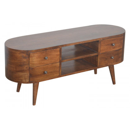 Artisan Rounded Entertainment Unit - Chestnut
