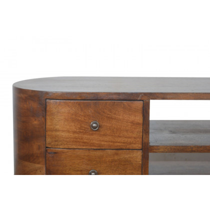 Artisan Rounded Entertainment Unit - Chestnut