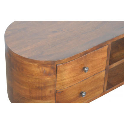 Artisan Rounded Entertainment Unit - Chestnut