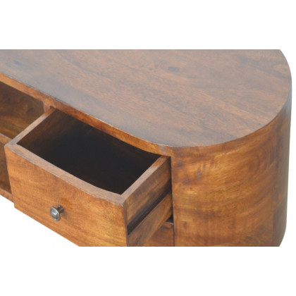 Artisan Rounded Entertainment Unit - Chestnut