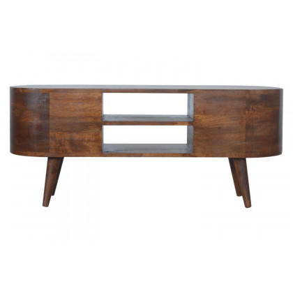 Artisan Rounded Entertainment Unit - Chestnut