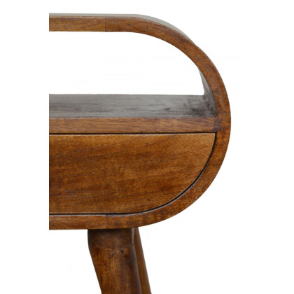 Artisan Circular Open Slot Bedside - Chestnut
