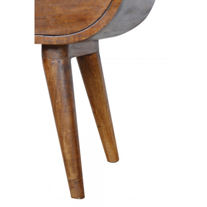 Artisan Circular Open Slot Bedside - Chestnut
