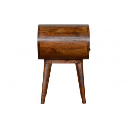 Artisan Circular Open Slot Bedside - Chestnut