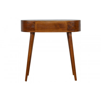 Artisan - Rounded Small Console Table in Chestnut
