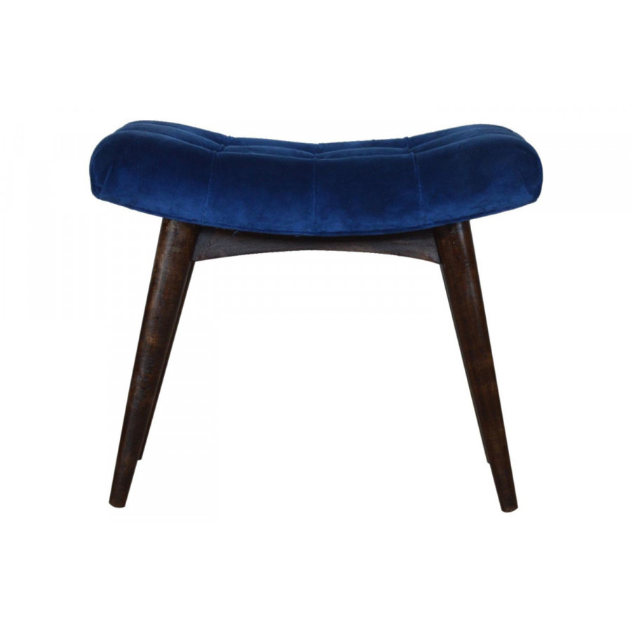 Artisan Curved Bench - Royal Blue, Velvet