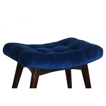 Artisan Curved Bench - Royal Blue, Velvet