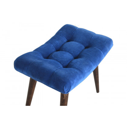 Artisan Curved Bench - Royal Blue, Velvet