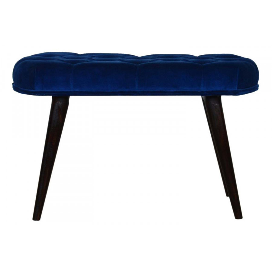 Artisan Deep Button Bench - Royal Blue, Velvet