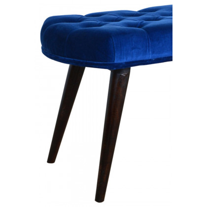 Artisan Deep Button Bench - Royal Blue, Velvet