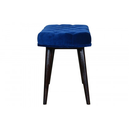 Artisan Deep Button Bench - Royal Blue, Velvet