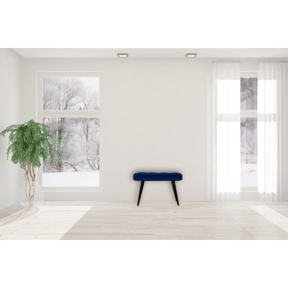 Artisan Deep Button Bench - Royal Blue, Velvet