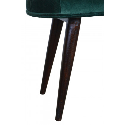 Artisan Deep Button Bench - Emerald Green, Velvet