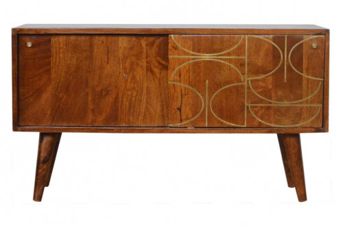 Artisan™ - Chestnut Gold Inlay Abstract Sideboard