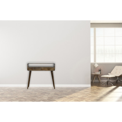 Artisan Curved Console Table - Gray Washed