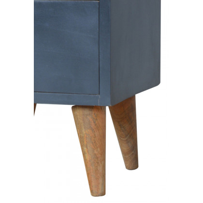 Artisan Hand Painted Bedside - Charcoal Black