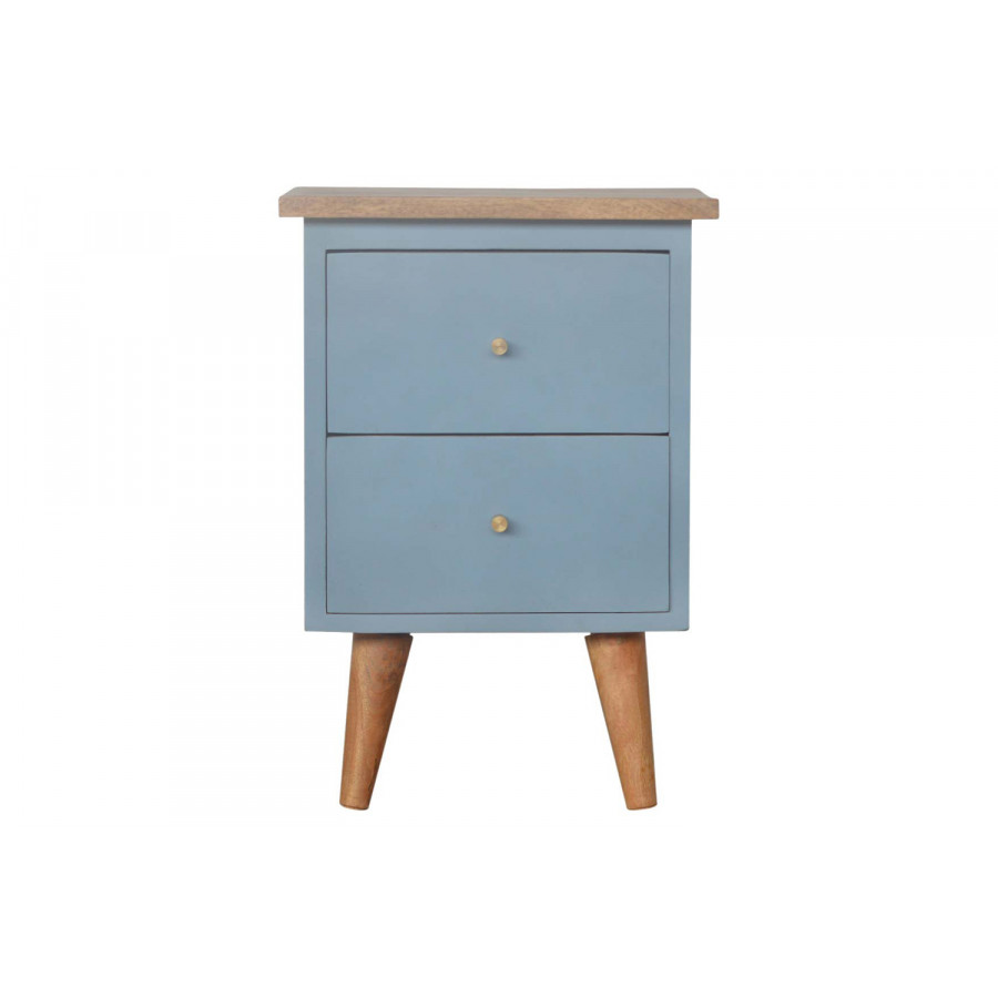 Artisan Hand Painted Bedside - Blue