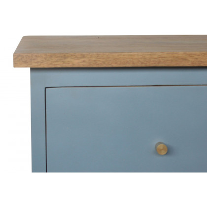 Artisan Hand Painted Bedside - Blue