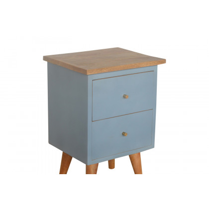 Artisan Hand Painted Bedside - Blue