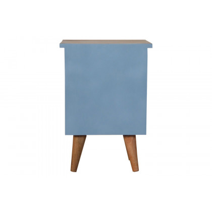 Artisan Hand Painted Bedside - Blue