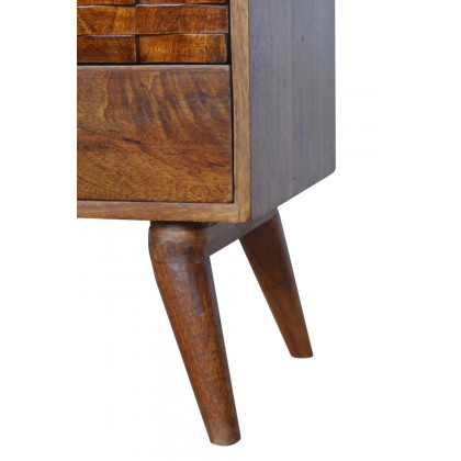 Artisan - Tile Carved TV Unit in Chestnut