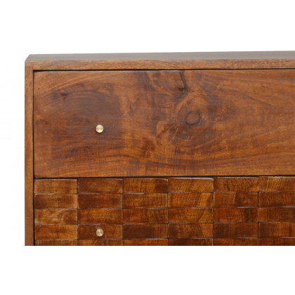 Artisan - Tile Carved Chest in Chestnut