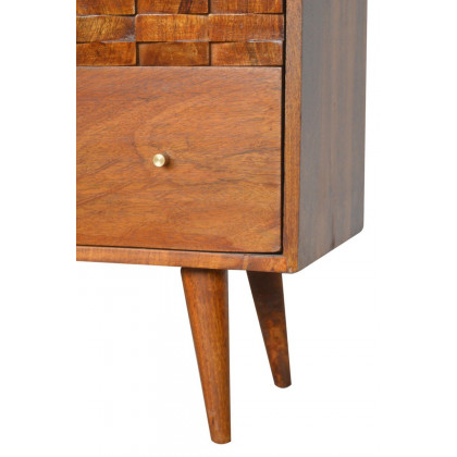 Artisan - Tile Carved Chest in Chestnut