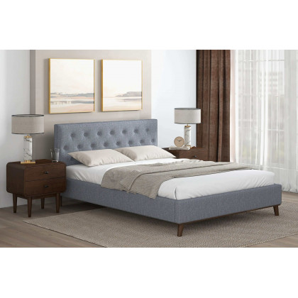 Ashcroft Graceville Fabric Platform Bed - Light Gray, King Size