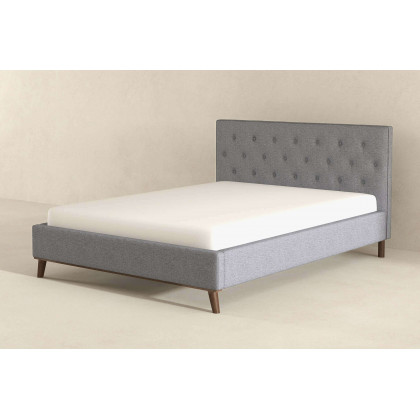Ashcroft Graceville Fabric Platform Bed - Light Gray, King Size