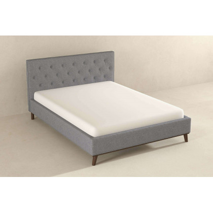 Ashcroft Graceville Fabric Platform Bed - Light Gray, King Size