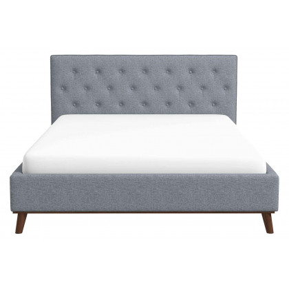 Ashcroft Graceville Fabric Platform Bed - Light Gray, King Size