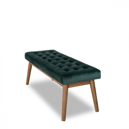 Ashcroft Delilah Modern Bench - Green Velvet