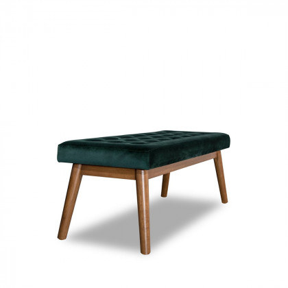 Ashcroft Delilah Modern Bench - Green Velvet