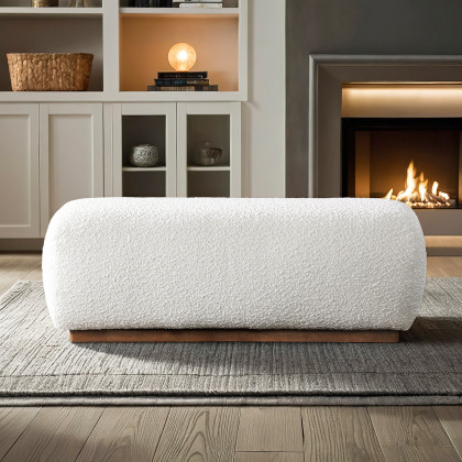 Ashcroft - Kelvin Ivory Boucle Bench