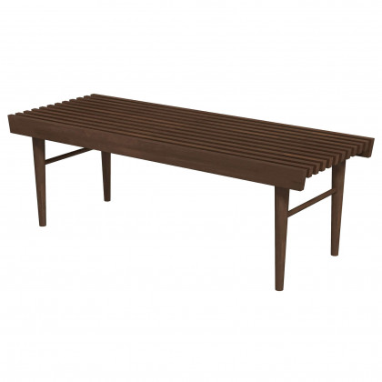 Ashcroft - Mia Mid-Century Modern Solid Wood Bench in Brown