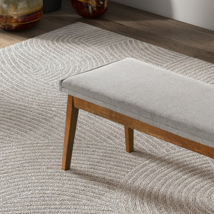 Ashcroft - Warren Bench in Ash Gray Fabric