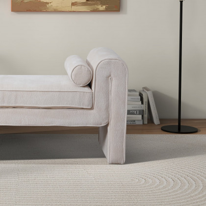 Ashcroft - Regent Bench in Cream Chenille