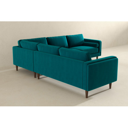 Ashcroft Amber Corner Sectional Sofa - Teal