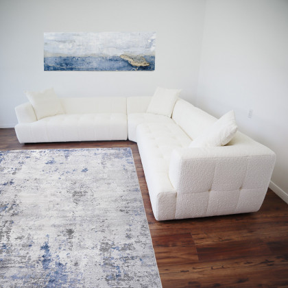 Ashcroft - Kaynes Ivory Boucle Corner Sofa