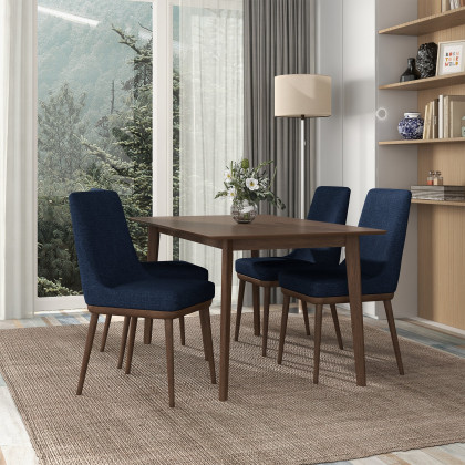 Ashcroft Kate Dining Chair (Set Of 2) - Dark Blue Fabric