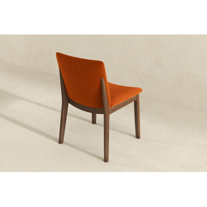 Ashcroft Laura Velvet Upholstered Solid Wood Dining Chair (Set Of 2) - Burnt Orange