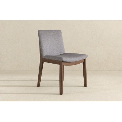 Ashcroft Laura Linen Upholstered Solid Wood Dining Chair (Set Of 2) - Light Gray