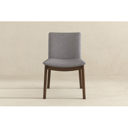 Ashcroft Laura Linen Upholstered Solid Wood Dining Chair (Set Of 2) - Light Gray
