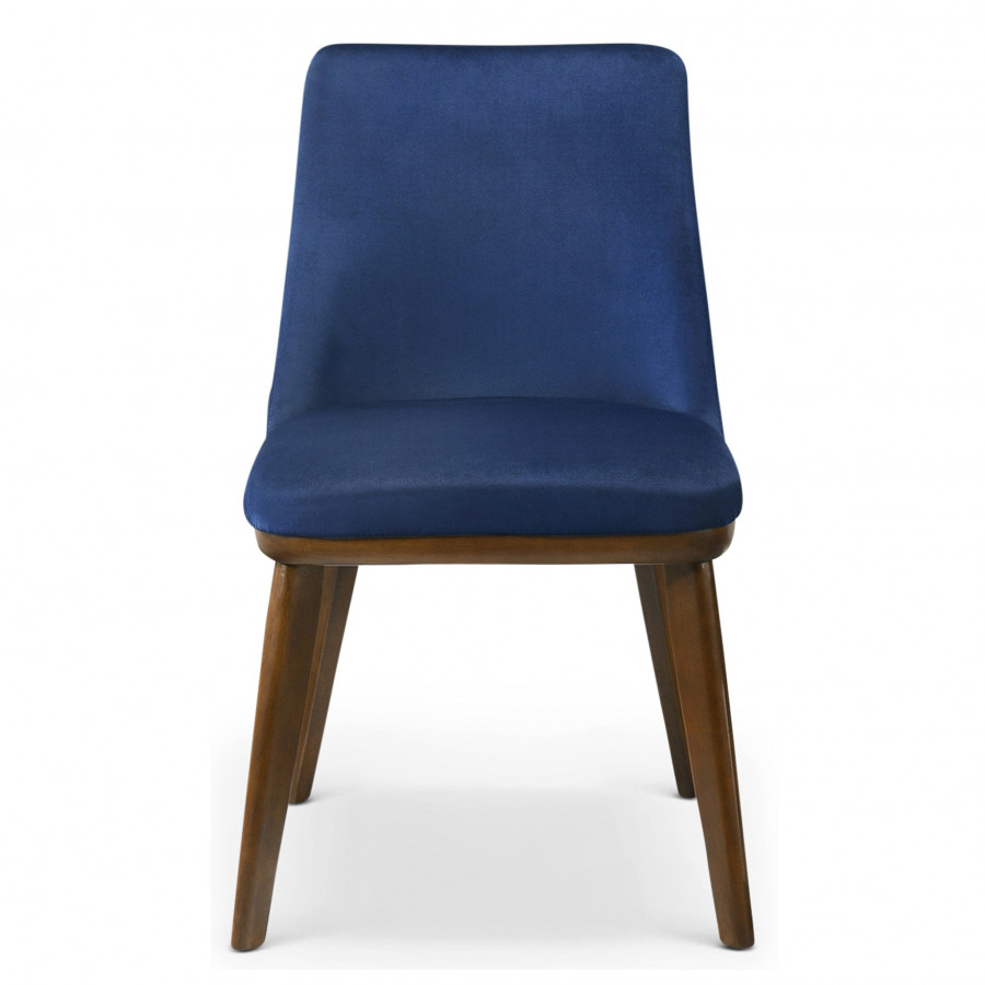Ashcroft Clove Velvet Dining Chair (Set Of 2) – Navy Blue