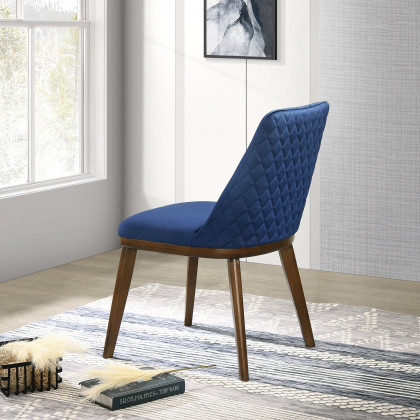 Ashcroft Clove Velvet Dining Chair (Set Of 2) – Navy Blue
