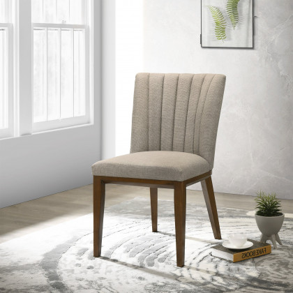 Ashcroft Elmwood Dining Chair (Set Of 2) - Cream Fabric